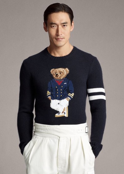 Suéter Ralph Lauren Bear Cashmere-Blend Homem 52946-LKIR